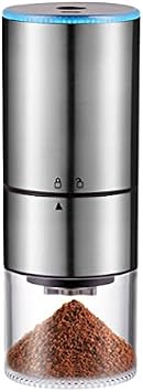 Coffee Grinder, Electric Coffee Grinder, Electric Coffee Grinder, Stainless Steel Mortar, Metal Blade, Uniform Powder, Adjustable Granularity, Coffee Beans, Grinder, USB Charging, Stylish, Small, Compact, For Home Use, Outdoors, Convenient, Multi-purpose, Coffee Beans, Green Tea, Pepper, Rice, Seasoning Silver