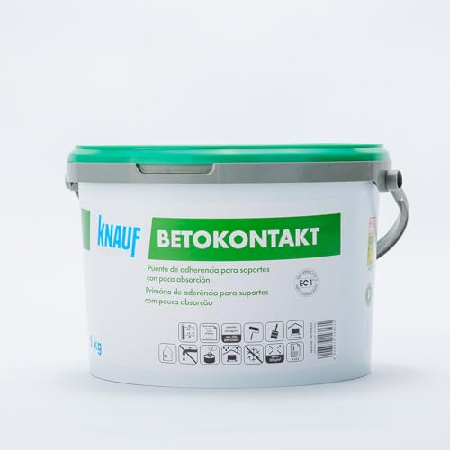 KNAUF - Puente de Adherencia Betokontakt 5 kg - Color Rosa - Puente de Unión para Soporte Lisos y Poco Absorbentes - Máxima Adherencia a Hormigón y Cerámica - Gran Rendimiento