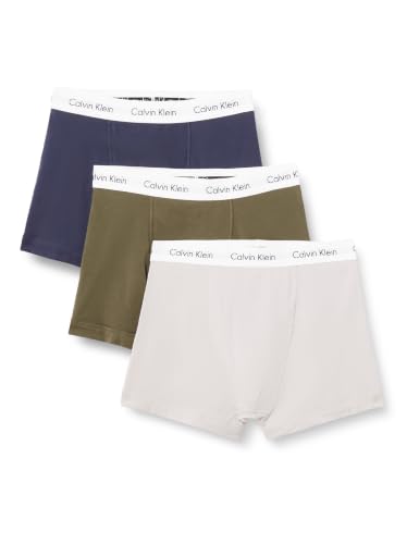 Calvin Klein Herren-Unterhose, 3 Stück, Grün (Blue Nights W White Wb/Ash of Ro), Größe XS, 0000U2662G