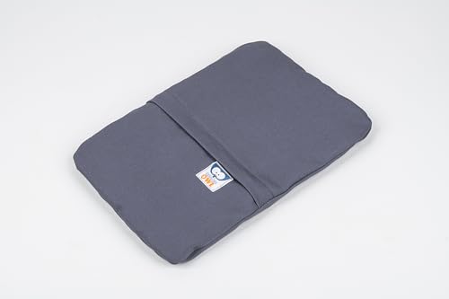 Sensory Owl Saco Térmico Microondas - Cojín Térmico - Semillas de Cereza - Funda Lavable - Algodón - Gris 20 x 28 cm