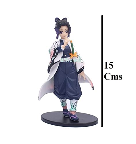 Image of Trunkin Demon Slayer Shinobu Kocho Kimetsu No Yaiba Insect Hashira Action Figure With Stand - Polyvinyl Chloride, 7 cm, 16 Cm
