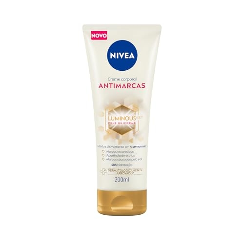 NIVEA LUMINOUS 630® Creme Corporal Antimarcas 200ml, Reduz Marcas e Estrias, Hidratação in...