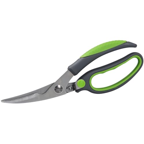Fackelmann Nirosta 48130 Cisaille à volaille, Acier Inoxydable, Gris et Vert, 35 x 7.5 x 2.2 cm
