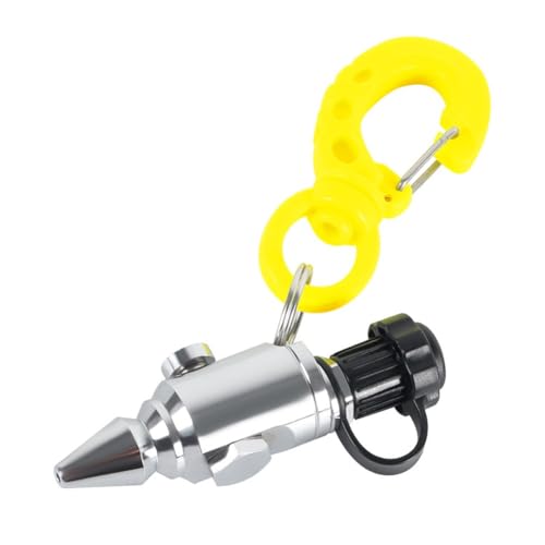 Kalokairi Boquilla de aire de buceo para manguera infladora BCD, 8 mm, cobre con gancho, color plateado