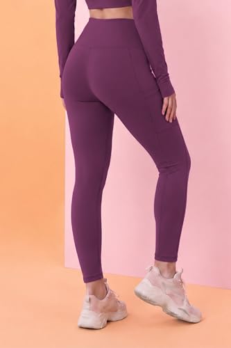 Image of KP Trendz Women's High Waist Gym Leggings with Side Pocket | Tummy Control Yoga Pants for Women | Stretchable Workout Tights for Running, Fitness, Gym & Activewear