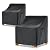 Likorlove Patio Chair Covers for Outdoor Furniture Waterproof, 40" W×40" D×36" H Windproof Lawn Chair Covers 600D Heavy Duty Oxford Cloth, Large Covers for Lounge Lawn Deep Seat, Black (2 Pack)