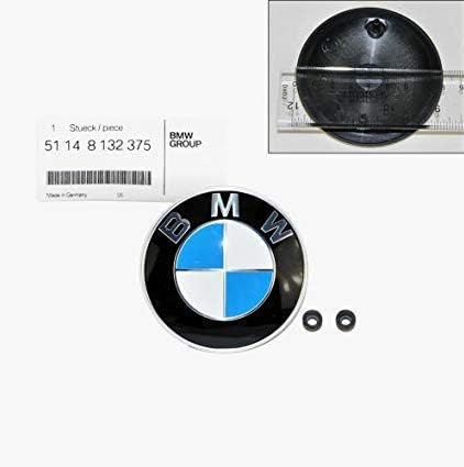Miniatura 2 de Emblema con logotipo de BMW para el cofre, redondo de 82 mm OE 51148132375 + arandelas 51141807495