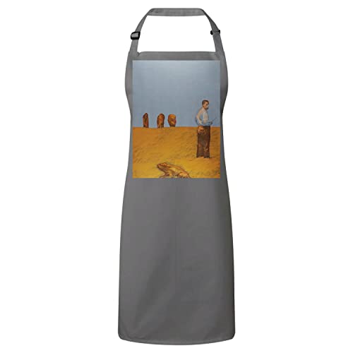 Tablier cuisine premium gris un cadeau idéal pour amateurs d'art moderne