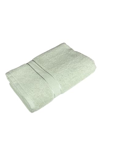 Image of SENSES By Riba Cotton Towels for Bath 550 GSM - Pale Green, 1 Pc | Super Soft, Large Size, Absorbent, Lightweight, Antimicrobial, Low Linting