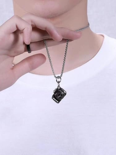 Collar de cámara en acero titanio pulido con micrograbado de alta definición 5