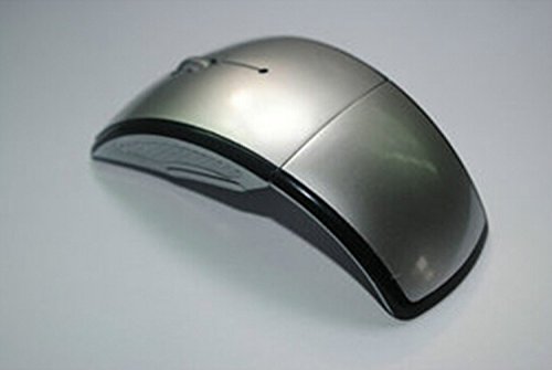 Liroyal Souris optique sans fil pliable gris argenté