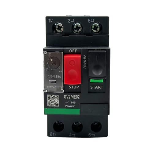 Interruptor Motor Circuit Breaker GV2ME02 0.16-0.25A Botón Manual Serie GV2M LNKWEL Nuevo miniatura 2