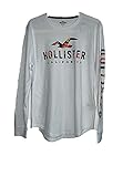 Größe S * Graphic Top Hollister California CA. White Logo Graphic Floral Tee White Long Sleeve Men SZ: S/S