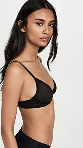 Calvin Klein Women's Sheer Marquisette Unlined Plunge Bra, Black, 36C #TOP3
