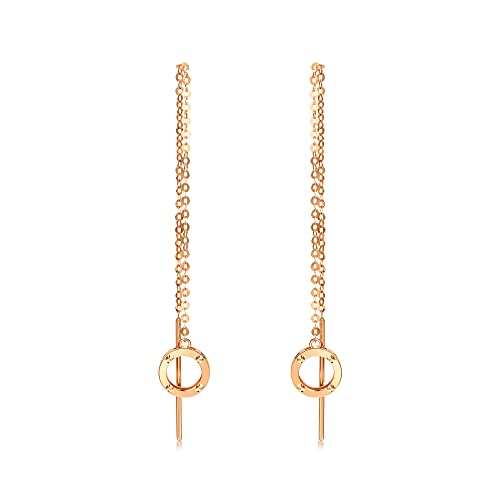 CHOW SANG SANG Delicate Gold 18K Rose Gold Intertwined Hoops, Hoops Earring Necklace for Women 91979N 91979E 91978E - Main Image