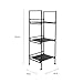 Organize It All Espresso 3 Tier Square Free Standing Storage Shelf, Dimensions: 13.12” x 11.37” x 34.13”. Easy Assembly, Espresso Finish, Storage Organization, 3 Theirs