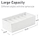 Homsorout Schubladen Organizer Kleiderschrank Organizer - 8 Stück Schrank Organizer Stoff Unterwäsche Organizer, 30 x 15 x 9 cm für Pax Organizer, Baby Kleidung, Socken, Weiß