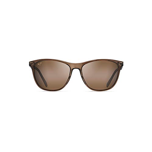 Maui Jim Women's Sugar Cane w/ Patented PolarizedPlus2 Lenses Polarized Classic Sunglasses, Transparent Mocha/Hcl Bronze Polarized, Medium