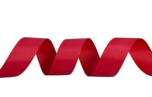 Atrbb 25 Yards 1 Inch Solid Grosgrain Ribbon Roll For Gift Wrapping Diy Hair Accessories (Red) #TOP1