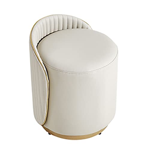 Moderno juego de tocador con taburete redondo, elegante tocador de maquillaje con silla para dormitorio de niñas, muebles elegantes para uso doméstico