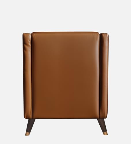 Image of Impact Handicraft Milan Wing Chair for Living Room Bedroom High Back Arm Chair Cushioned Lounge Chair Two Seater Sofa, Luxury Rest Chair Arm Chair Sofa Fabric (Tan)