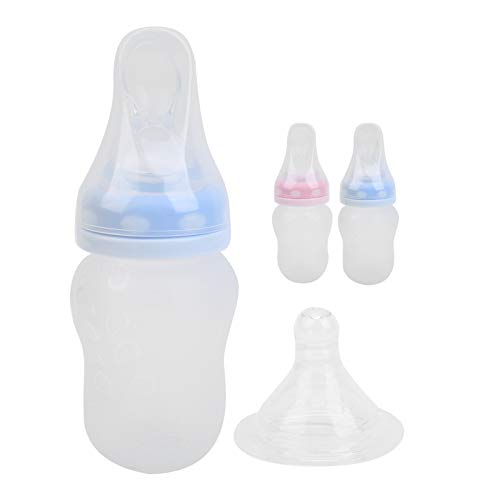 Generic Biberón TasteleTastelessss Silicona Seguro Gel de Sílice de Grado Alimenticio Biberón Suave y Duradero para Bebés, para Alimentar Al bebé en Casa (BLUE)
