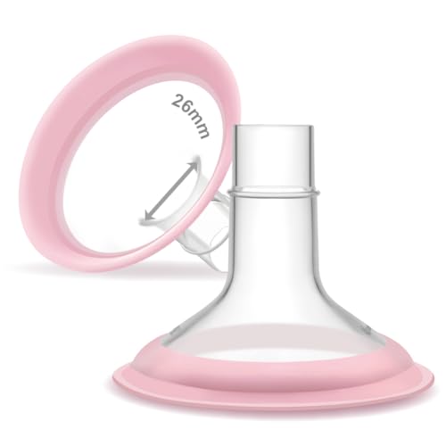 Image of 26mm Maymom MyFit Shields, Pano Series; Compatible with Medela Breast Pump- PersonalFit, Freestyle, Harmony, Maxi, Freestyle Flex Connector; Connect to Maymom Widemouth/Narrow Connector, 2pcs