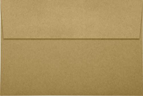 LUXPaper A8 Invitation Envelopes | Peel & Press | 5 1/2" x 8 1/8" | Grocery Bag Brown | 70lb. Text | 50 Qty.