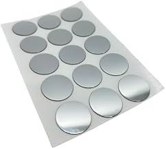 15x Selbstklebende Abdeckkappen für Schrauben, Bohrlöcher & kleine Macken - Universell einsetzbare Schraubenabdeckung (Chrom, Ø 20 mm)