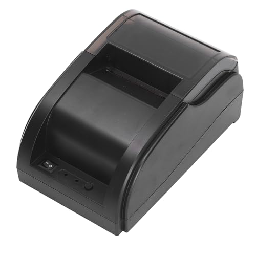 Fafeicy Thermodrucker mit USB Anschluss 80 mm/s, 57,5 mm Bondrucker mit Automatischem Schneiden, POS Belegdrucker für Restaurant Quittungen, Kompatibel mit Windows, MacOS, Linux