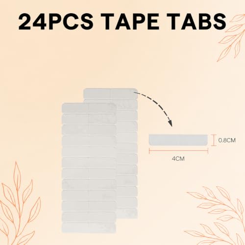 Image of Full Shine Double Sided Replacement Tape, White, 0.8cm*4cm 24PCS | Hair Extension Replacement Tape, Double Sided Strong Adhesive Tape, Long Lasting for Gym, Swimming, Workout, Daily Use