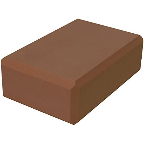 YogaAccessories 3'' Foam Yoga Block - Dark Brown Cover