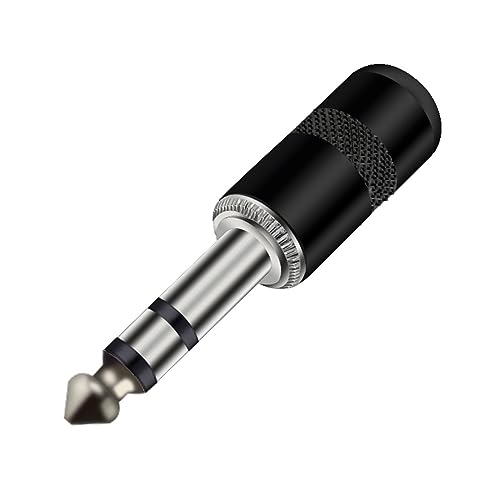 Fiche jack 1/4mm mâle 6.35 mm lot de 100 pièces mono stéréo noir