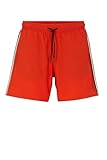 100% Polyester (recycled) BOSS Herren Iconic Badeshorts aus recyceltem Material mit Signature-Streifen und Logo Orange XXL
