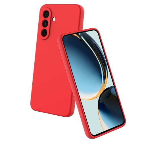 Image of Back Cover Compatible with Samsung Galaxy A37 5G | Full Camera Protection | Premium Liquid Silicon Case | Flexible Bumper Case for Samsung Galaxy A37 5G (Red)