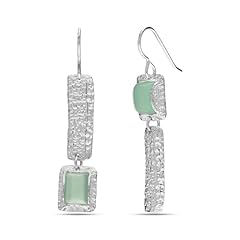 Asymmetry Hammered Aqua Chalcedony