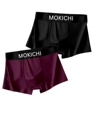 Image of Men's Ice Silk Boxer Briefs Pack of 2 | Ultra Soft Breathable Stretch Trunks | Moisture-Wicking Quick Dry Innerwear