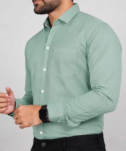 Image of CB-COLEBROOK Men's Casual, Regular Fit, Solid Colour, Lightweight, Button Down, Casual Wear, Shirt with Pocket. Suitable for Office & Casual Use
