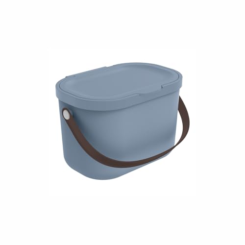 Rotho Babydesign Windeleimer YUMA – Windelbehälter aus recyceltem Kunststoff, hygienisch & umweltfreundlich – mit Deckel & Tragegriff, Blau