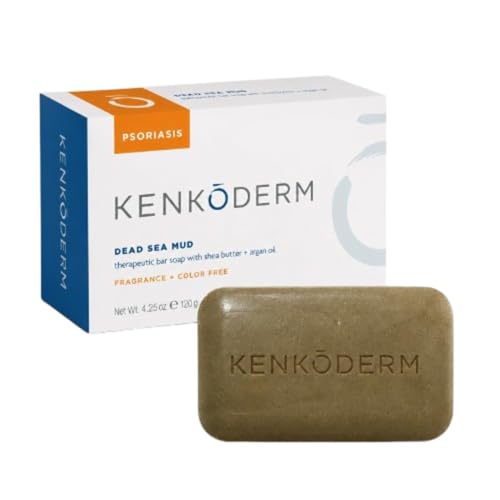 Kenkoderm Psoriasis Soap, Dead Sea Mud, Argan Oil and Shea Butter, 1 Bar