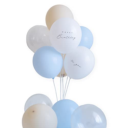 Hanamei バースデー バルーン と バルーンスタンド セット 飾り付け ニュアンス カラー レターバルーン HAPPY BIRTHDAY 風船 飾り くすみ 誕生日 パーティー 男 女 装飾 フォトブース 流行 スタイル