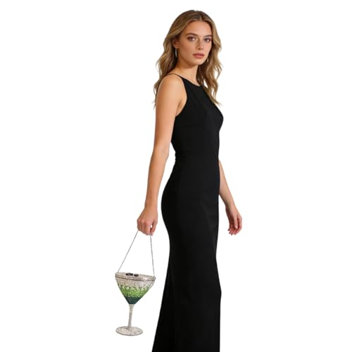 Image of Women Goblet Rhinestone Evening Bag Cocktail Cup Diamond Clutch Funny Crystal Prom Handbag Wedding Purse for Party