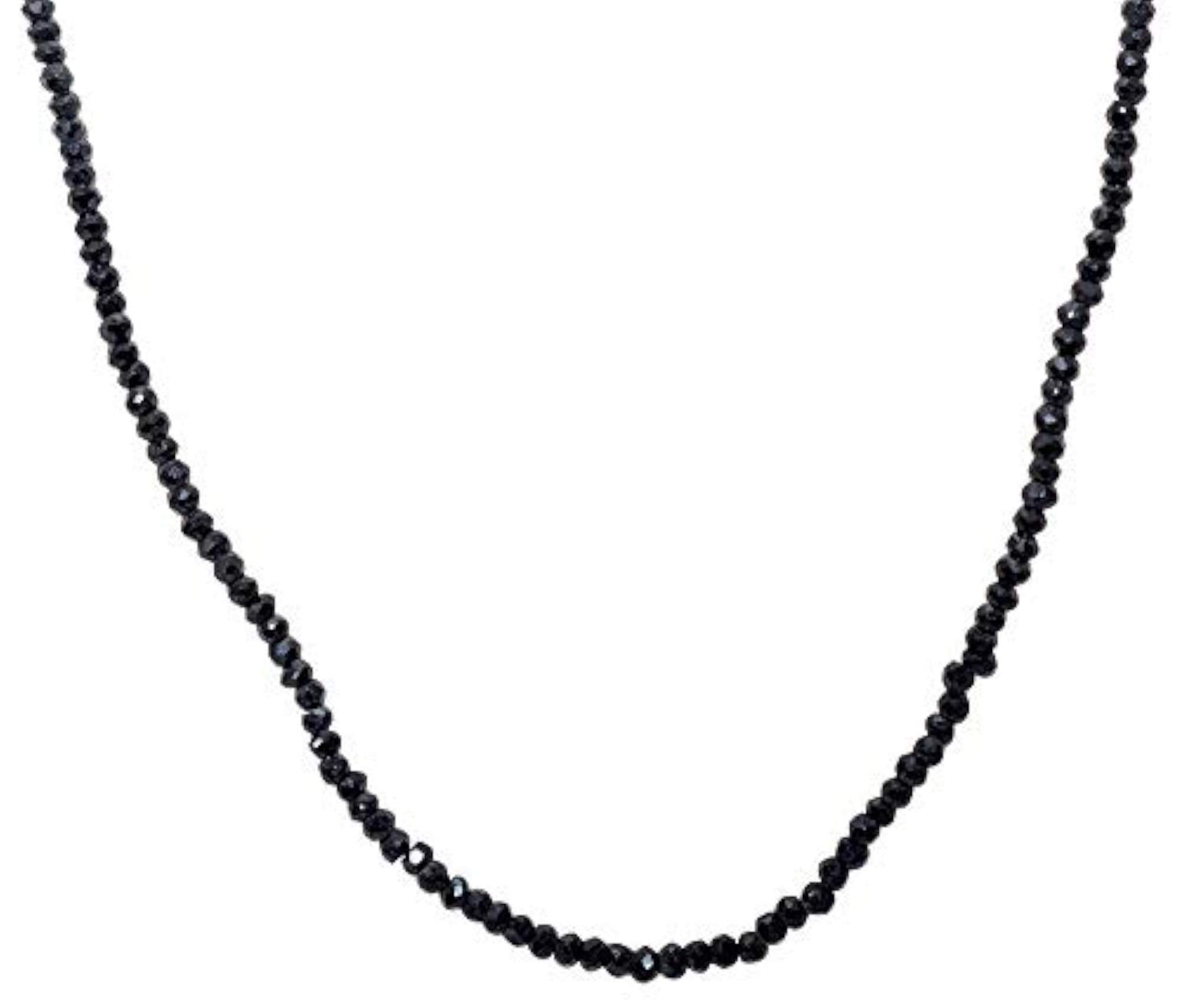 Fine Quality Spinel Gemstone Faceted Beads with Silver Clasp