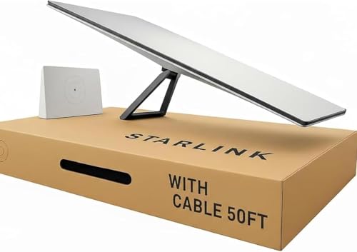 Space X 3rd Gen Router and Antenna Kit, WiFi 6, 3200 sq ft Coverage, IP67 Rated, with Kickstand and Cables