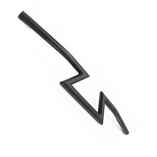 7/8 22mm Moto Guidon Drag Z Bar pour Bobber Tracker Chopper Rétro Vintage Café Racer (Noir)