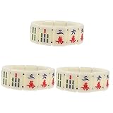 YARNOW 3pièces Bracelet Élastique Tuiles De Mahjong Accessoire Créatif Pour Femmes Pour De Couple Et Occasion Spéciale