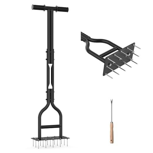 HYCHIKA Rasenlüfter mit 15 Stahlspikes