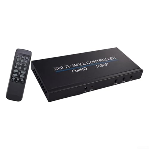 babominimer Controlador de pared de video, procesador de pared de TV de salida 1080P, imágenes de rotación de 180 grados, 8 modos de visualización 1X1, 2X2, 1X2, 2X1, 1X3, 3X1, 1X4, 4X1