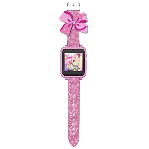 Accutime JoJo Siwa Glitter Kids Smart Watch - Interactive Touchscreen with Games, Camera, Step Counter, Timer, Voice Recorder, and Glittery Silicone Strap - Fits Wrists 5.5" to 8.0"4