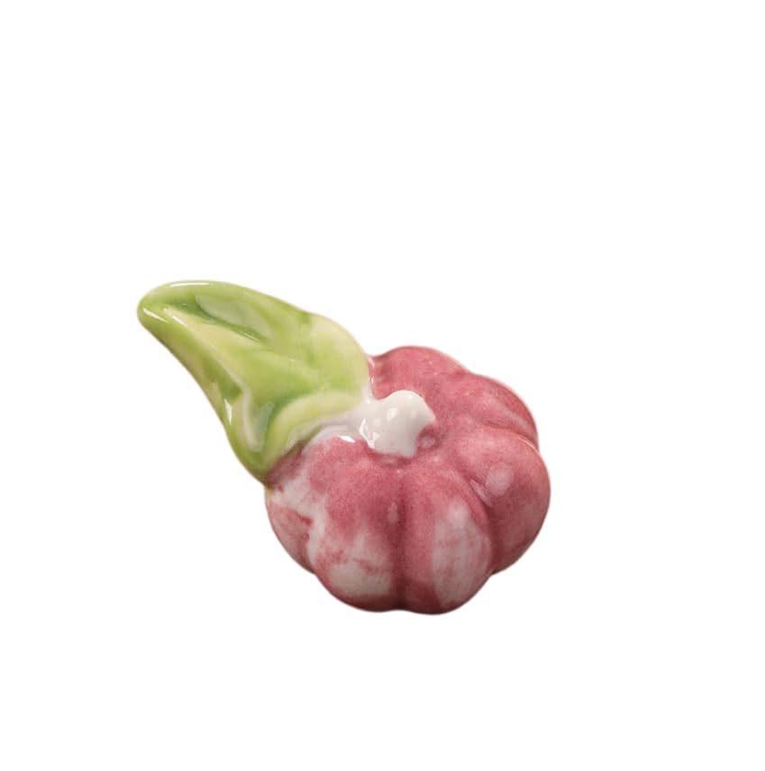 MRKU Poggia Bacchette, Porta Bacchette, Grazioso Supporto per Bacchette da Ristorante e Cucchiaio per Cucina, 5 Pezzi di Piccole zucche in Ceramica, Hotel, Tavolo, casa, Piccoli Supporti